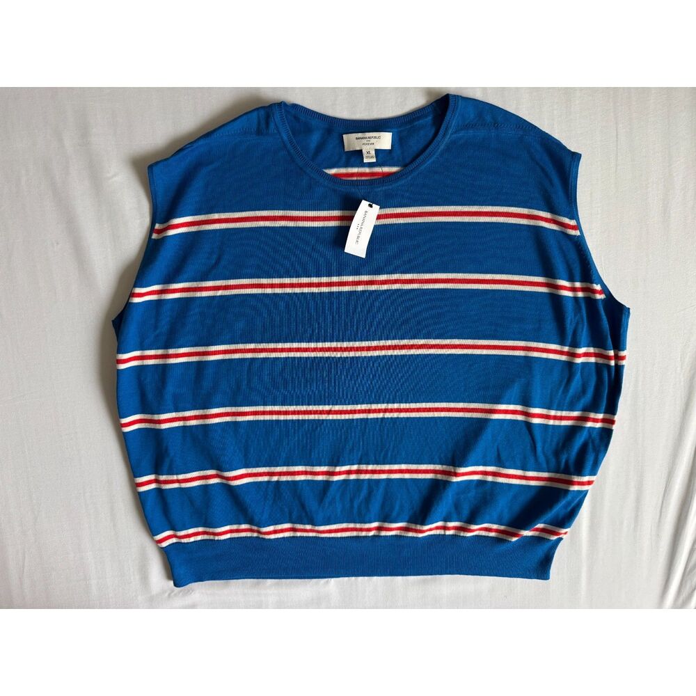 NWT Banana Republic Forever Striped Sweater Shell | Size X-Large
